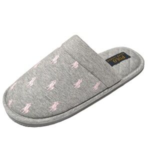 NEW Polo Ralph Lauren Logo Memory Foam Summit Scuff Slippers